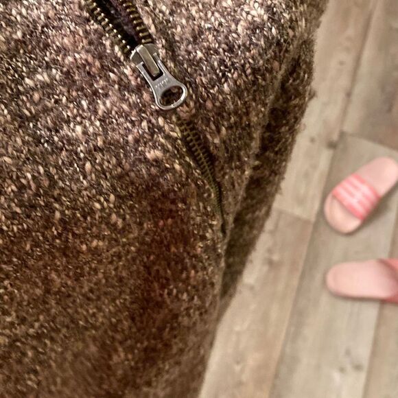 J.Jill Wool/Acrylic/Alpaca Blend Brown Sleeveless Full Front Zip Layering Vest S - Picture 5 of 6